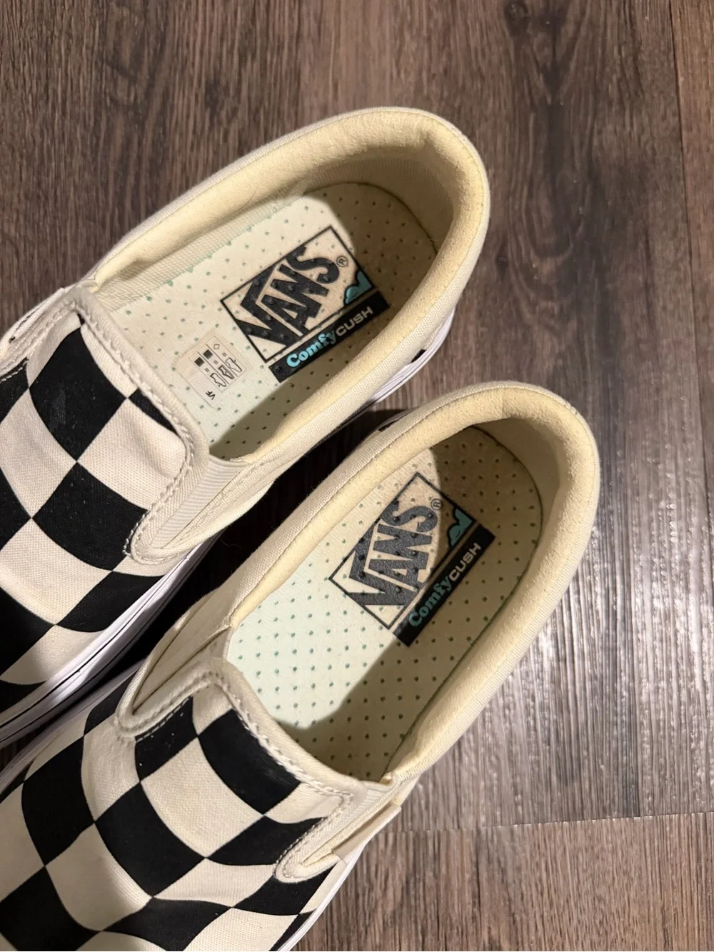 RARE Vans Big Checkerboard Platform Slip-On in Black and White. Comfy Cush